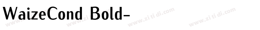 WaizeCond Bold字体转换